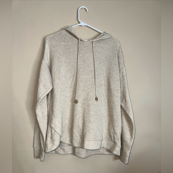 MICHAEL Michael Kors Sweaters - Fall Michael Michael Kors Cream knit Pullover Hoodie Sweater Womens Size M
